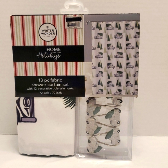 Holiday Shower Curtain Set - Picture 1 of 3